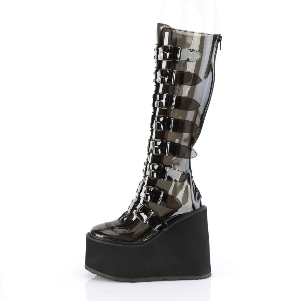 DemoniaCult - SWING-815C Bottes de plate-forme - Noir